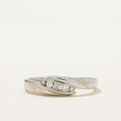 10K Diagonal Channel Set Diamond Ring | 0.06ctw | SZ 5.5