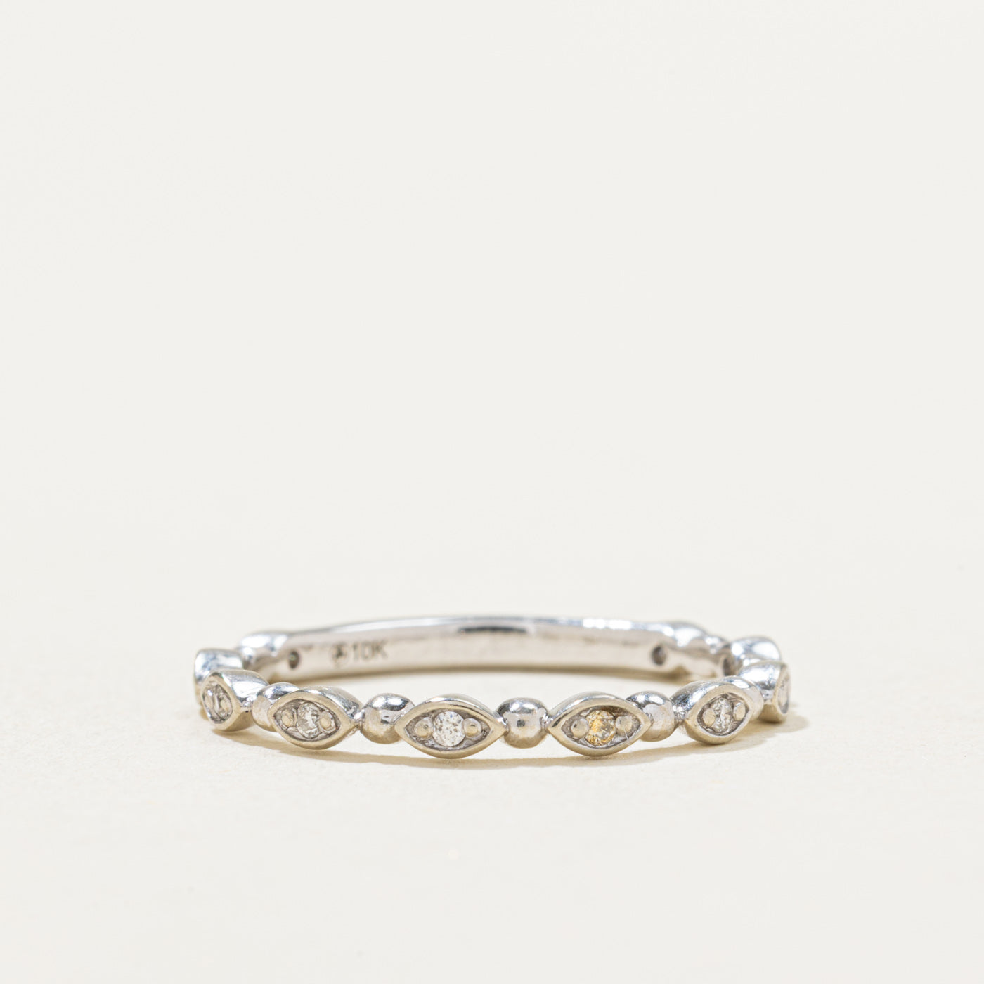 10K Semi Eternity Diamond Marquise Band | 0.05ctw | SZ 6