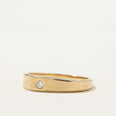 14K Single Stone Flush Diamond Ring | 0.035ct | SZ 7.5