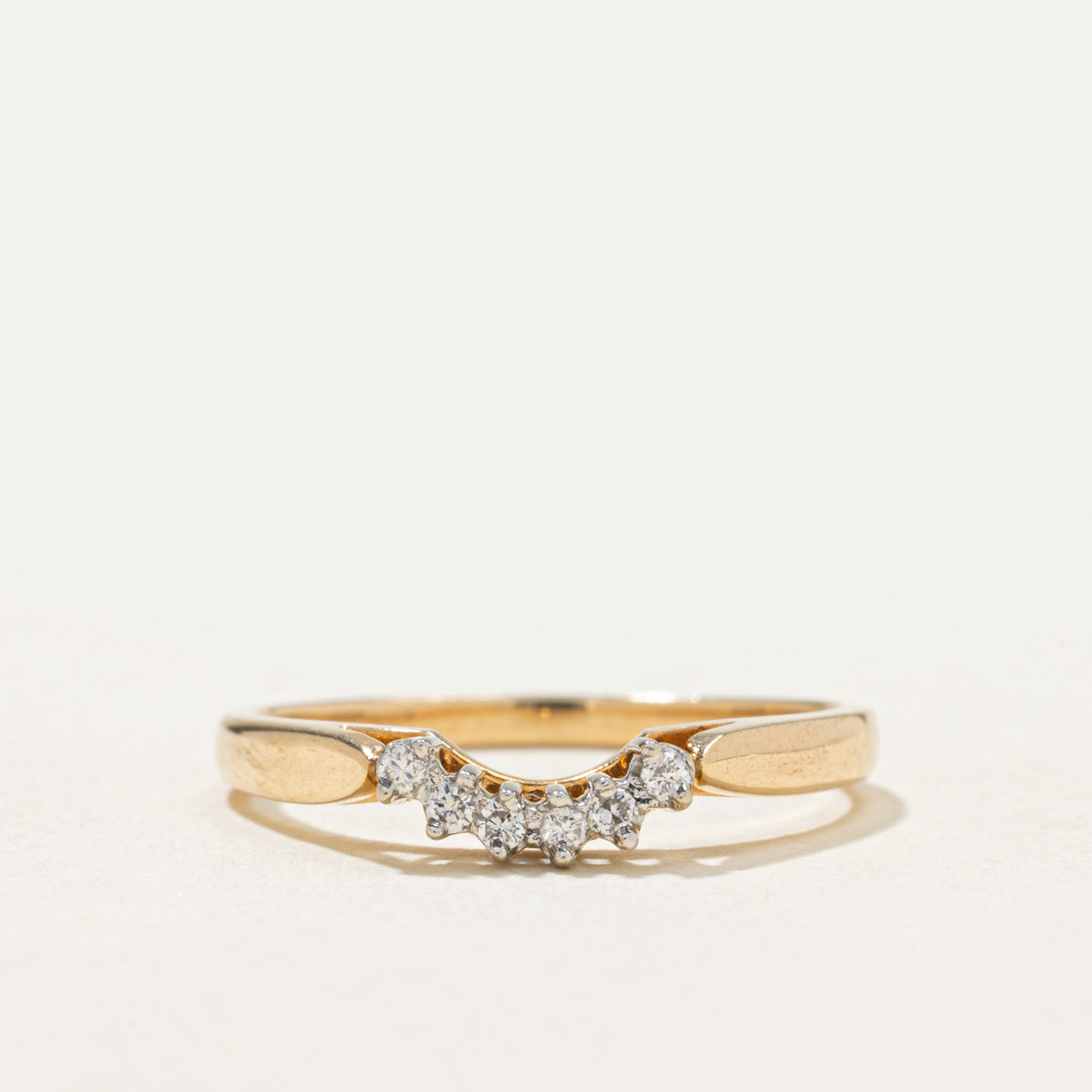 14K Diamond Contour Ring | SZ 5.5