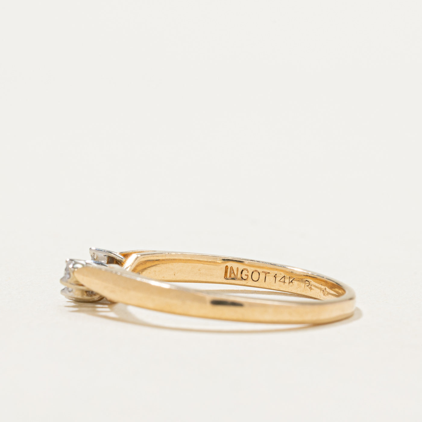14K Diamond Contour Ring | SZ 5.5