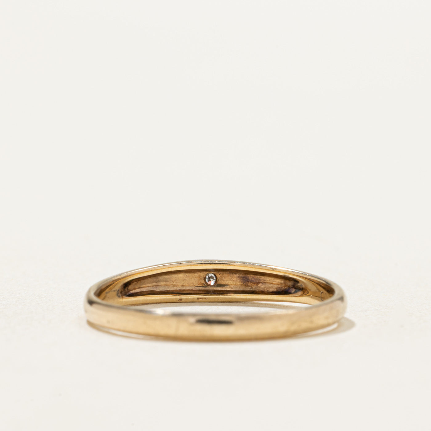 10K Single Stone Diamond Petite Ring | 0.01ctw | SZ 8.75
