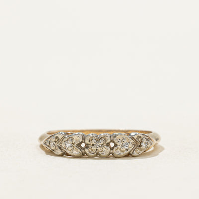 14K Illusion Set Diamond Hearts Ring | 0.02ctw | SZ 5.75