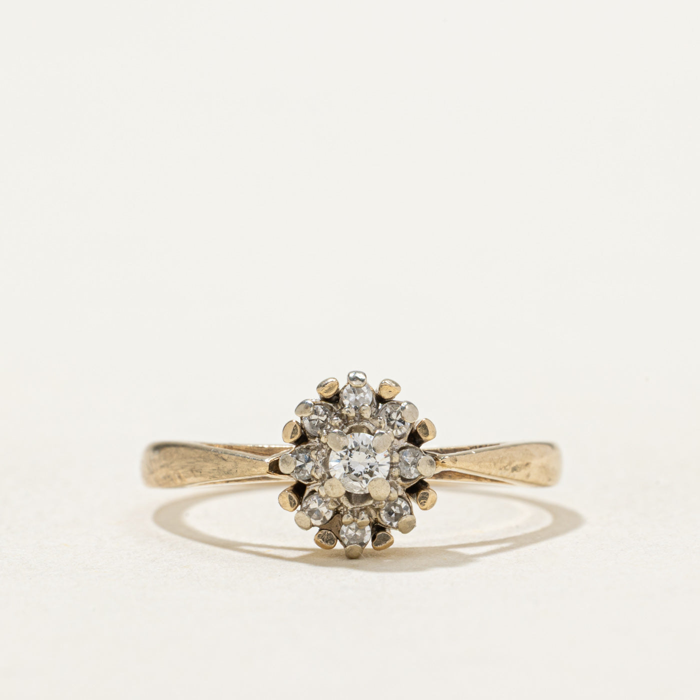Diamond Petal Reverse Tapered Ring | 0.10ctw | SZ 5.75