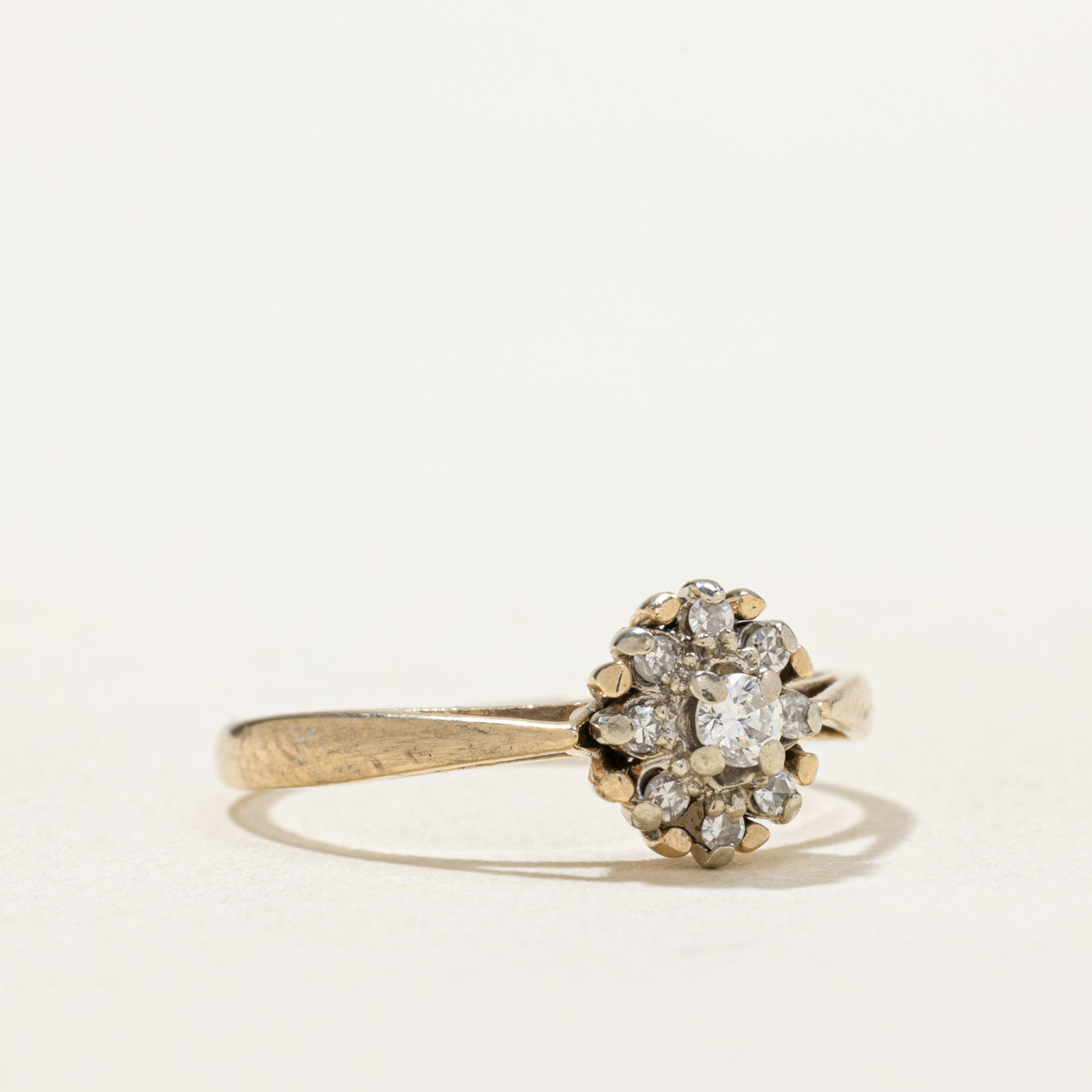 Diamond Petal Reverse Tapered Ring | 0.10ctw | SZ 5.75