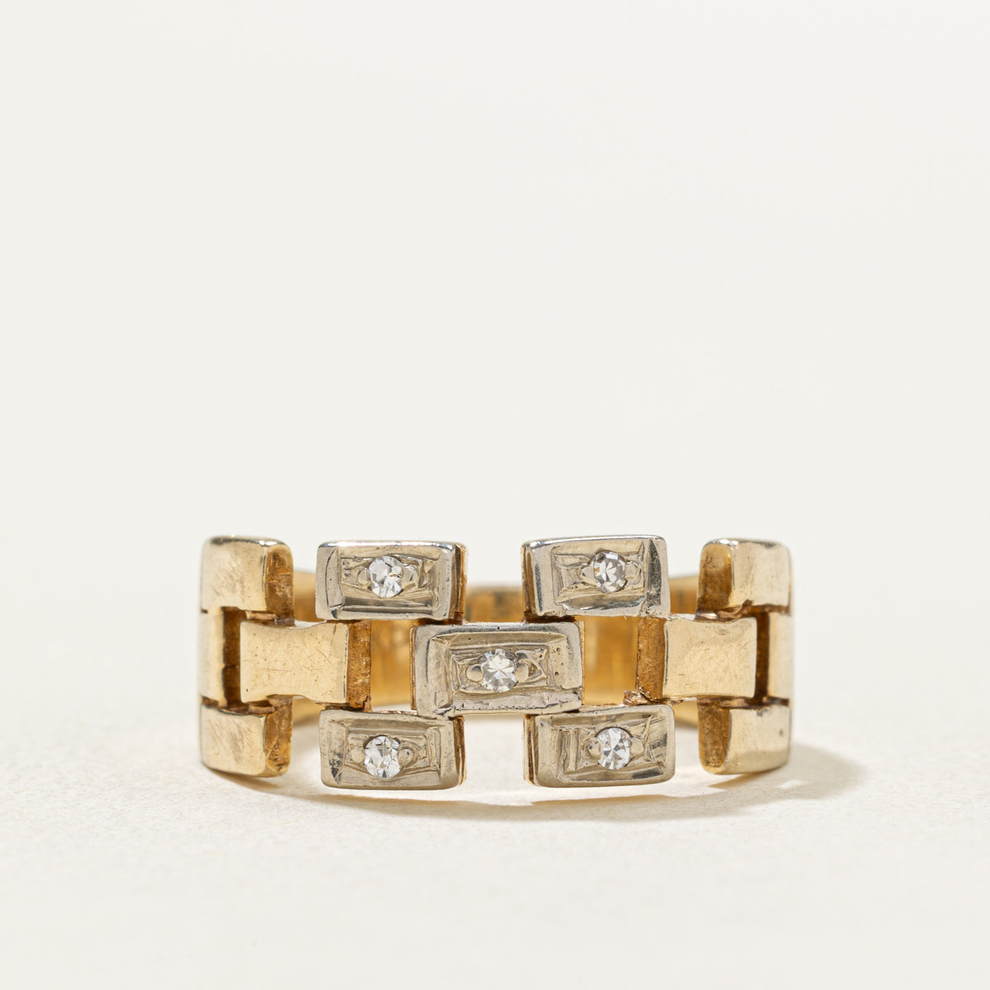 10K Diamond Panther Chain Ring | 0.40ctw | SZ 6.75