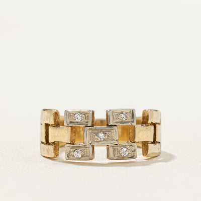 10K Diamond Panther Chain Ring | 0.40ctw | SZ 6.75