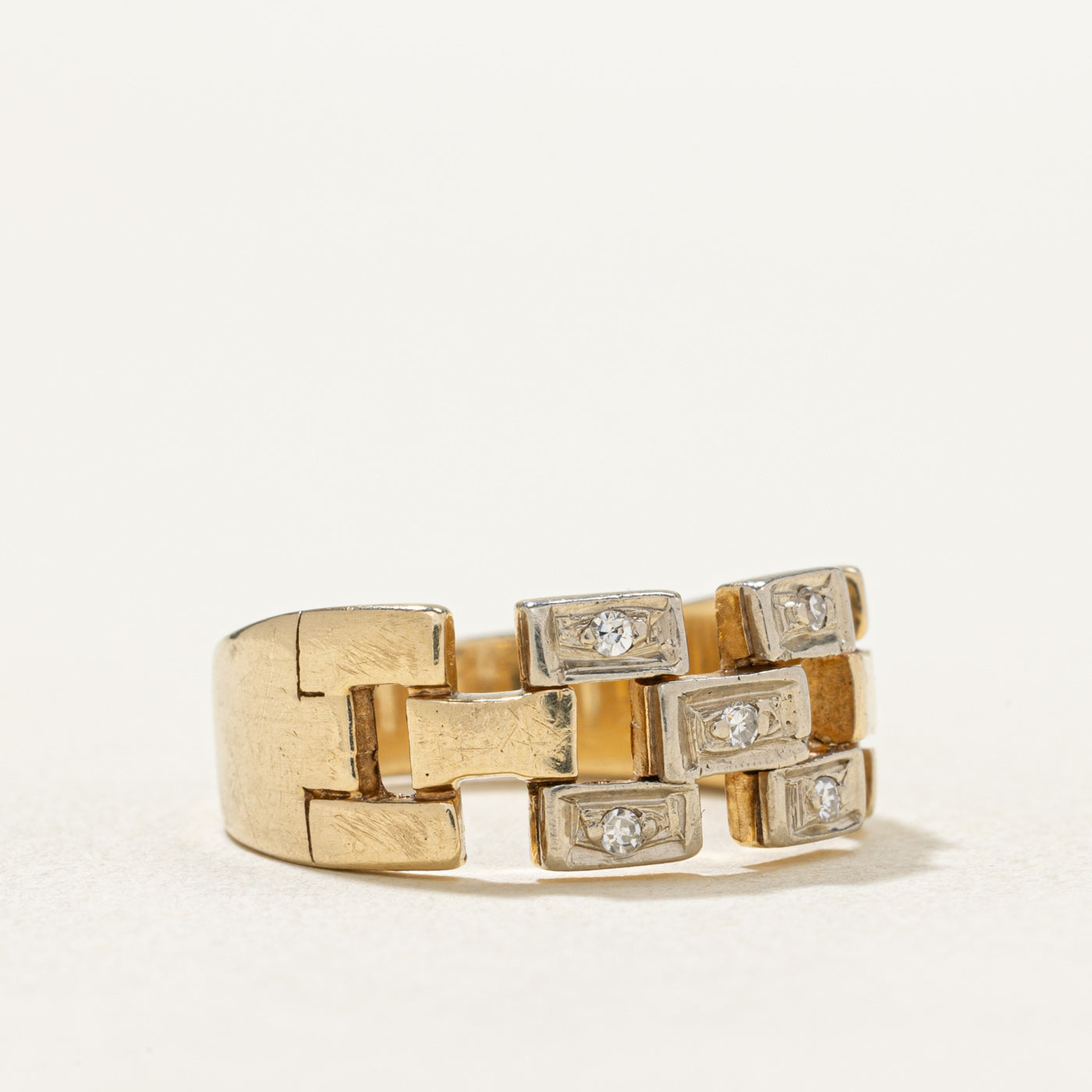 10K Diamond Panther Chain Ring | 0.40ctw | SZ 6.75