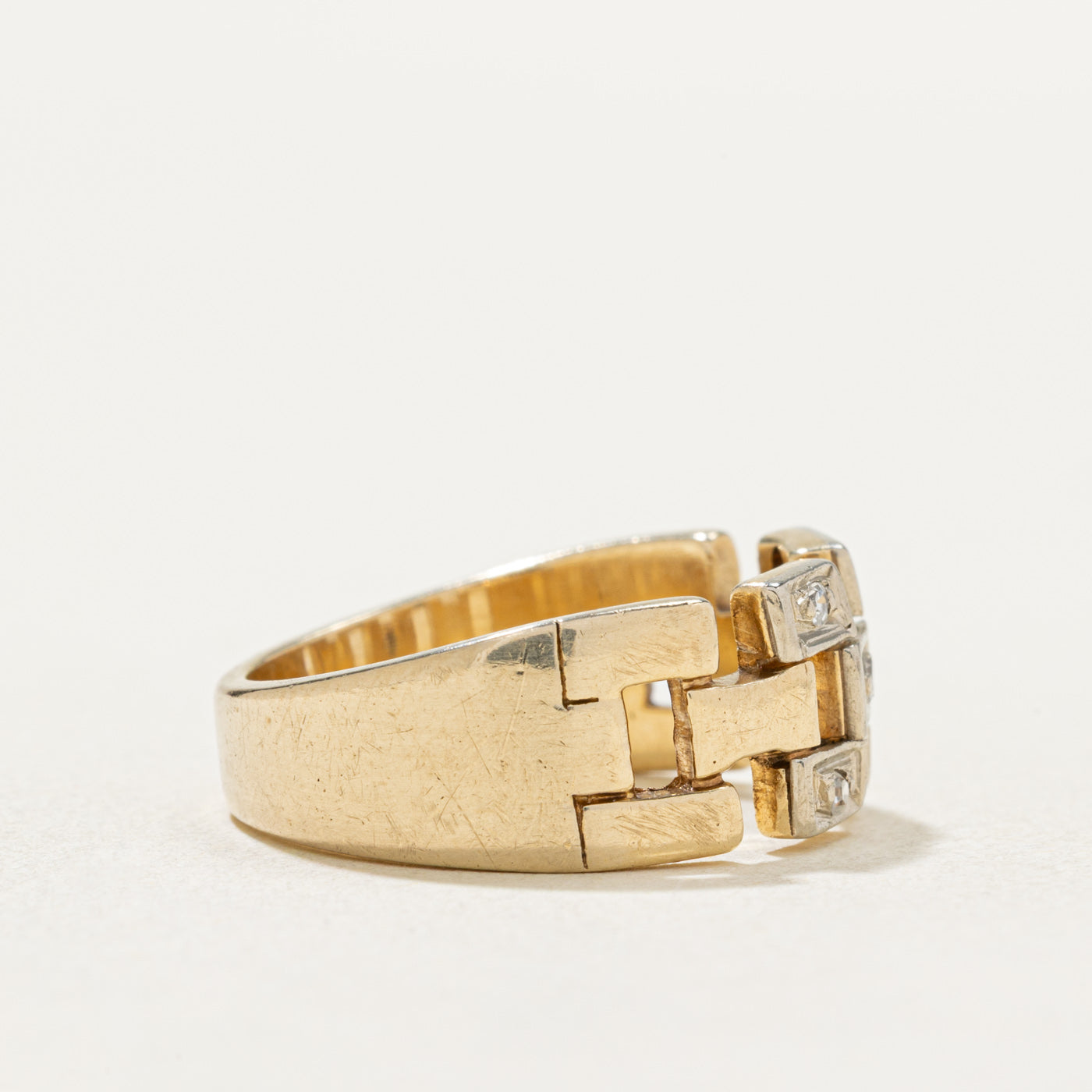 10K Diamond Panther Chain Ring | 0.40ctw | SZ 6.75