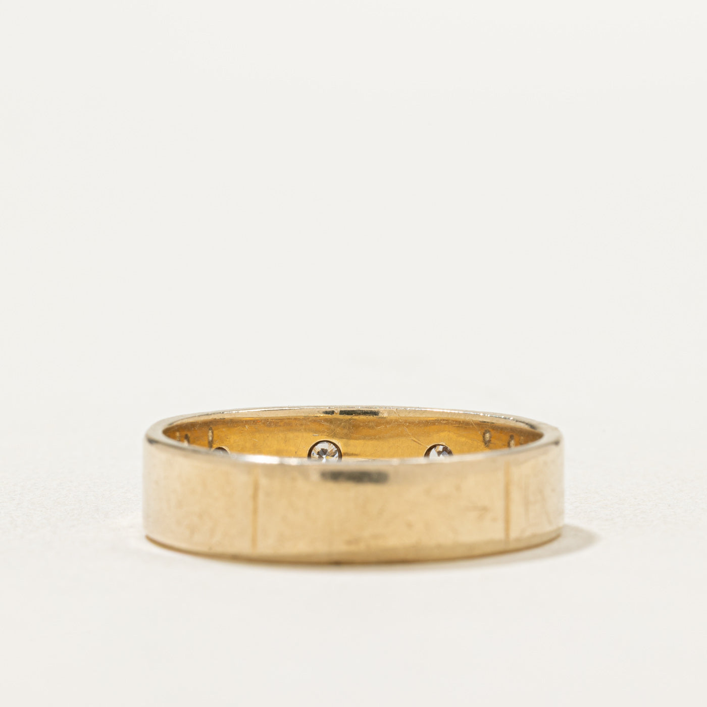 10K Three Stone Star Set Diamond Band | 0.15ctw | SZ 9.75