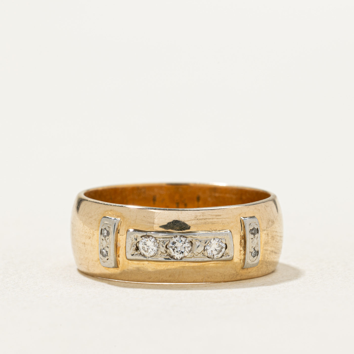 14K Multi Column Diamond Band | 0.15ctw | SZ 9.25