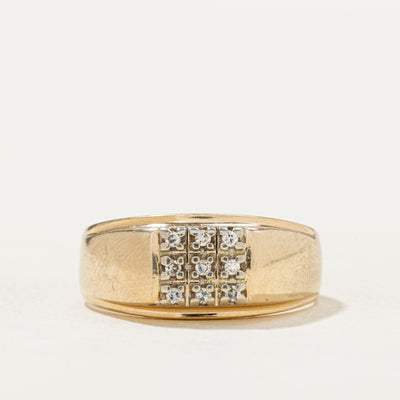 14K Grid Diamond Ring | 0.06ctw | SZ 8.5