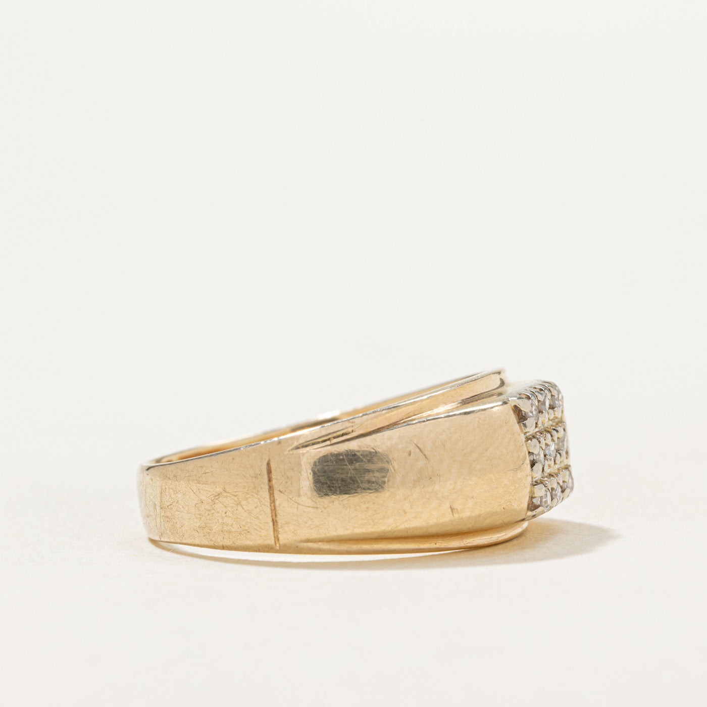14K Grid Diamond Ring | 0.06ctw | SZ 8.5