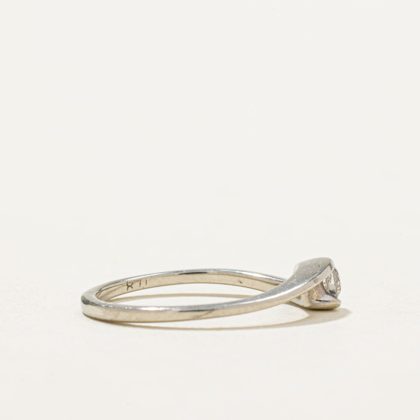 10K Tension Set Diamond Bypass Ring | 0.075ct | SZ 3.75