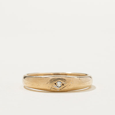 10K Flush Set Diamond Ring | 0.015ct | SZ 10