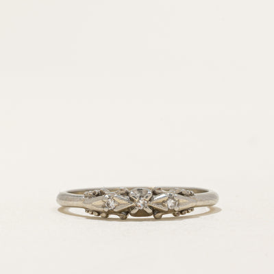 Three Stone Diamond Ring | 0.015ctw | SZ 7.5