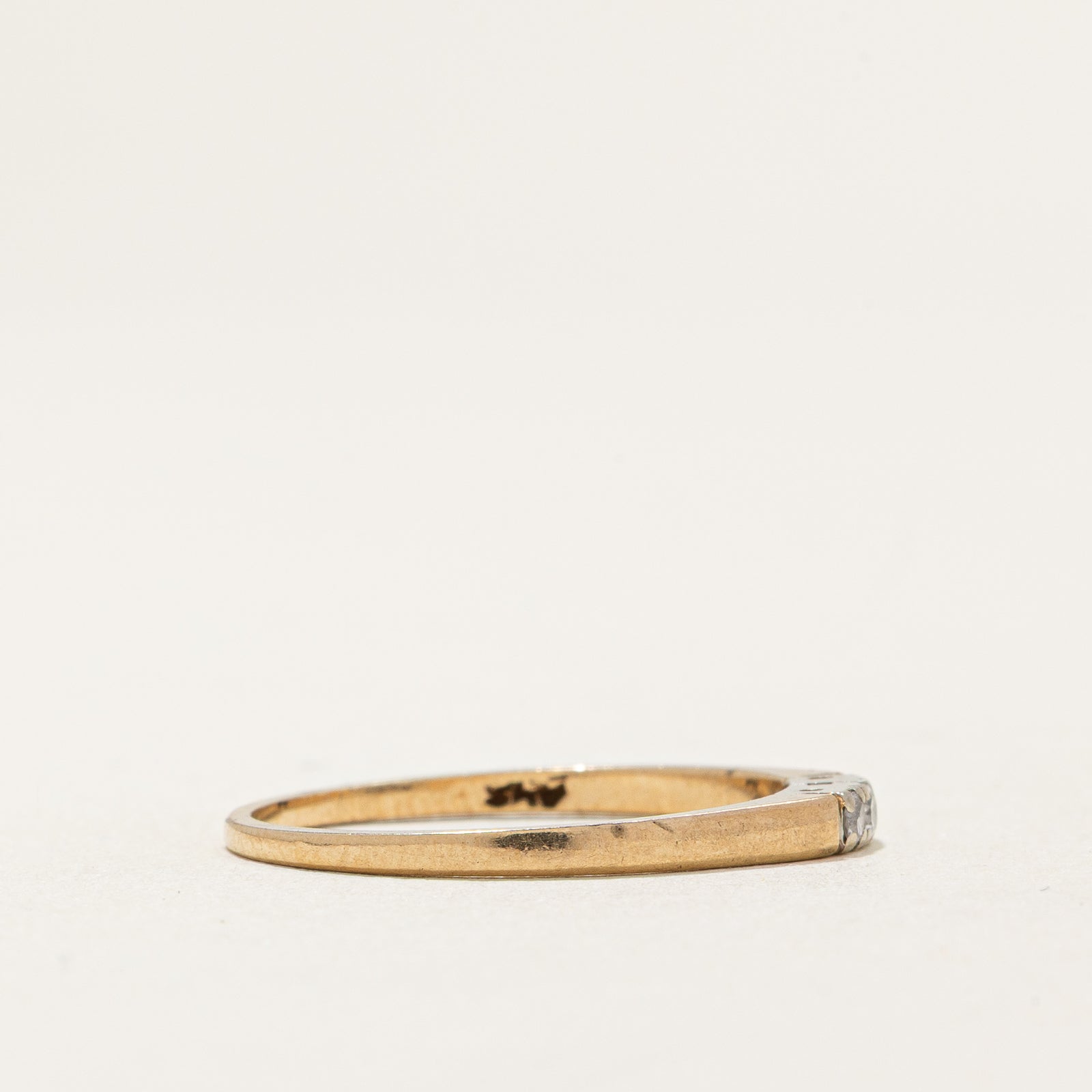 Bague trois diamants | 0,03 ct au total | Taille 6