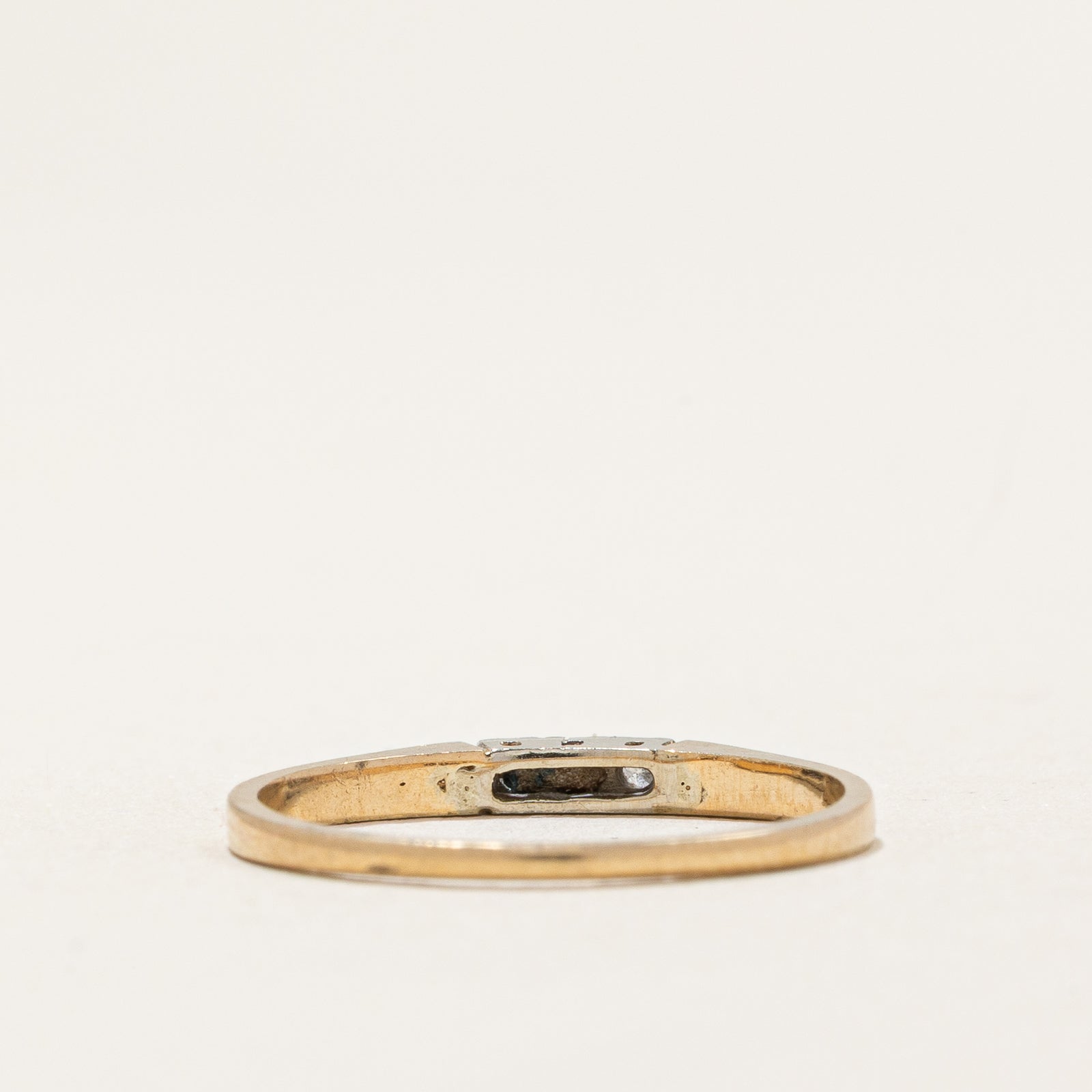 Bague trois diamants | 0,03 ct au total | Taille 6