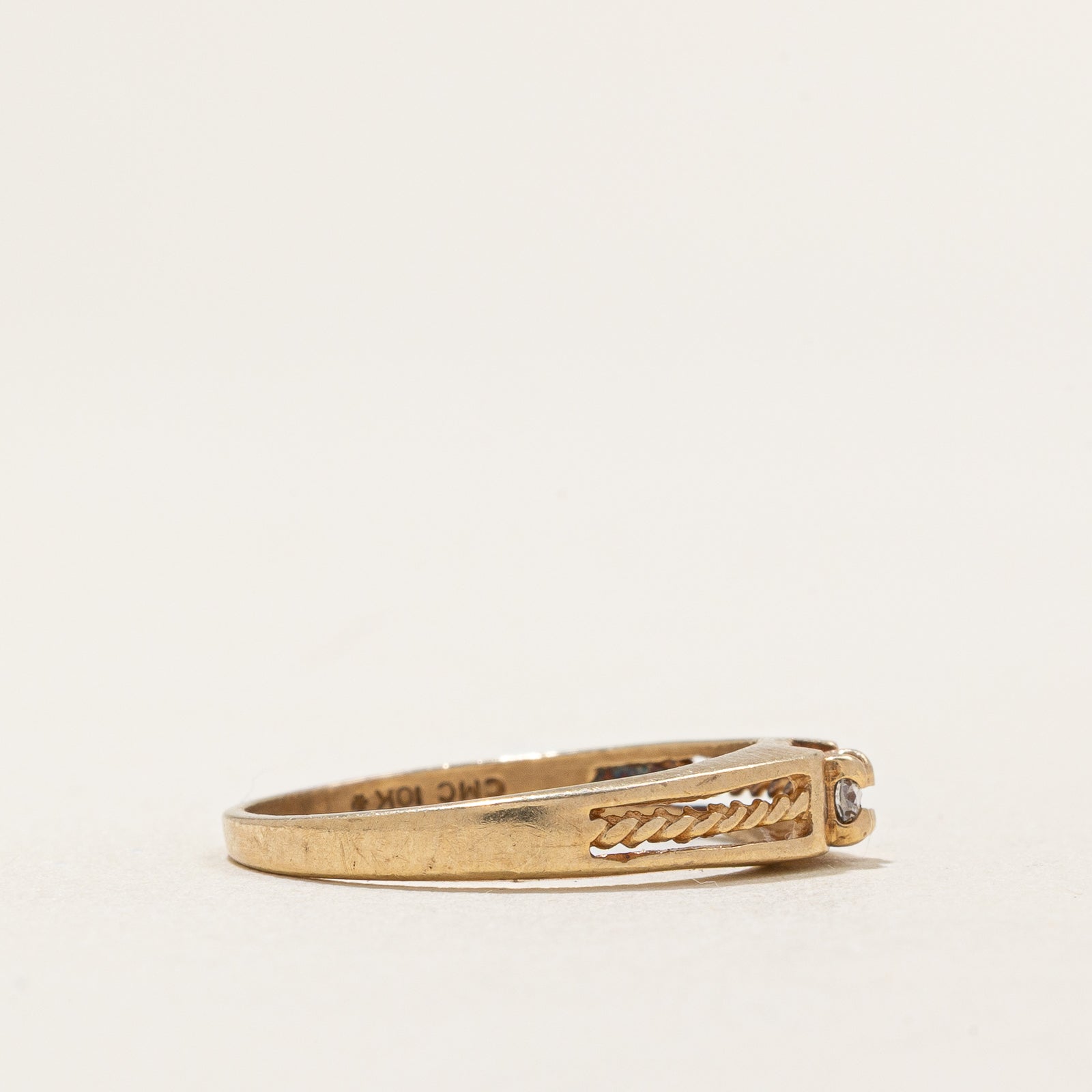 Single Stone Diamond Band | 0.047ct | SZ 6.25