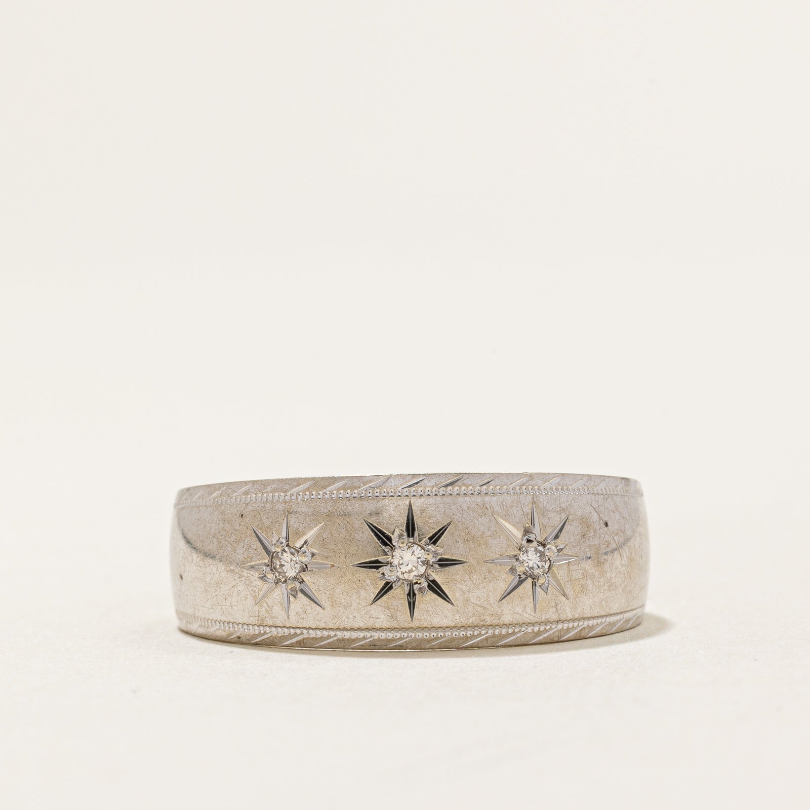 Three Stone Diamond Band | 0.039ctw | SZ 10.25