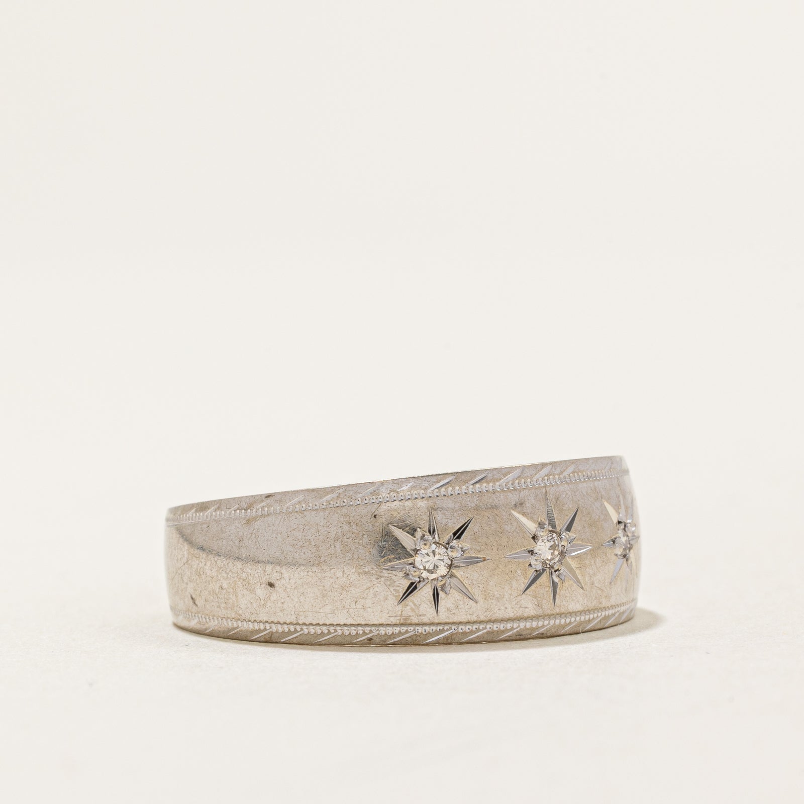 Three Stone Diamond Band | 0.039ctw | SZ 10.25