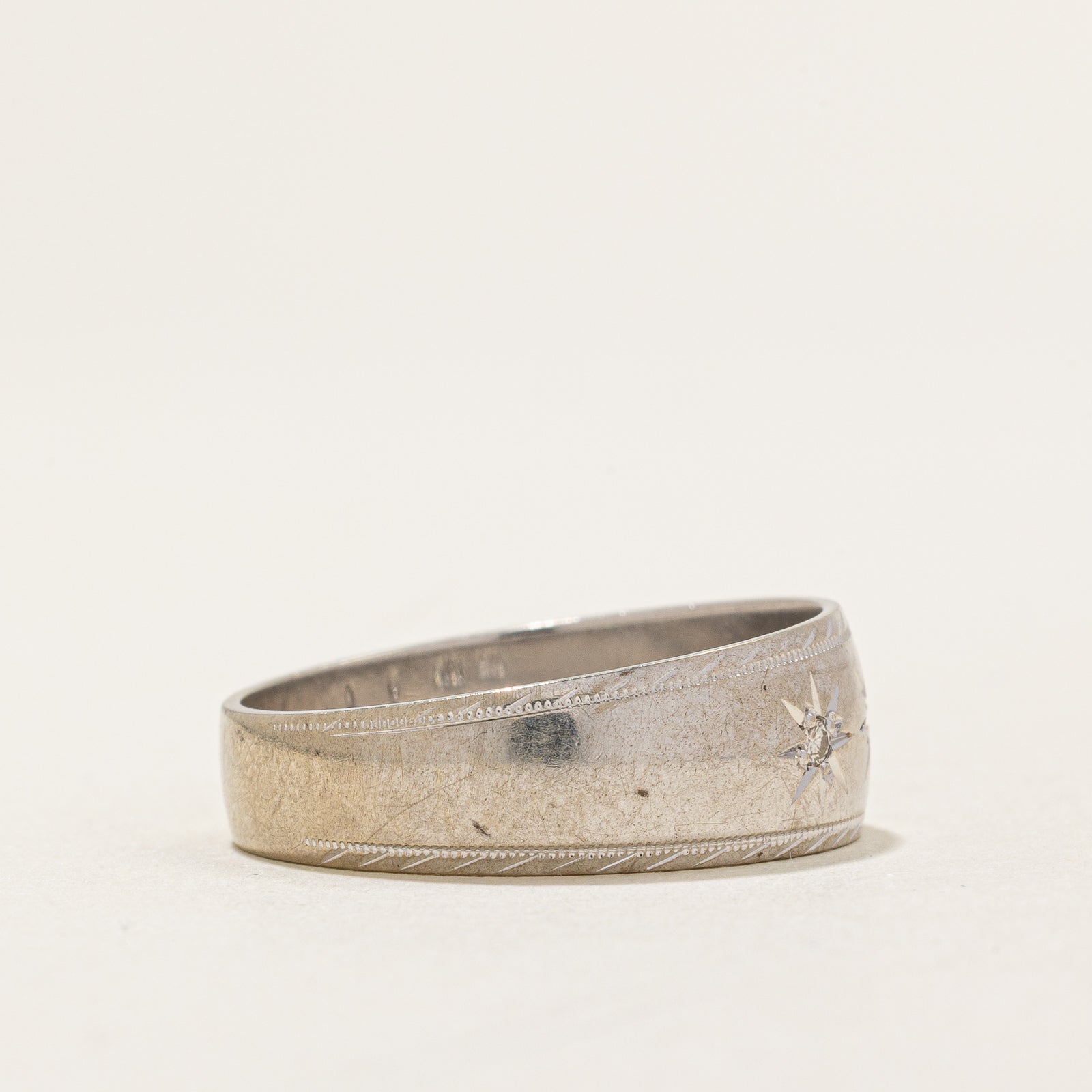 Three Stone Diamond Band | 0.039ctw | SZ 10.25