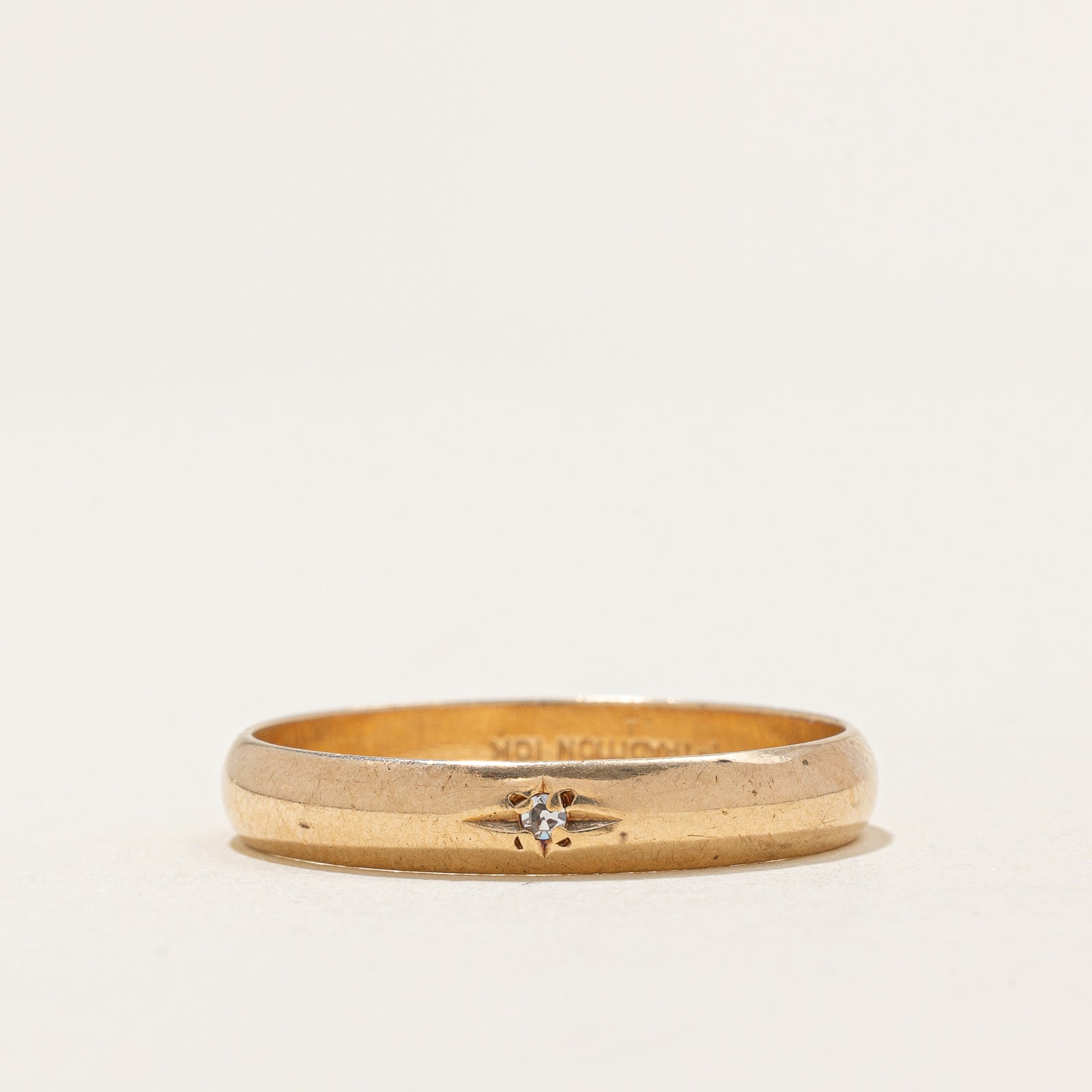 Bague avec diamant unique | 0,01 ct | Taille 12