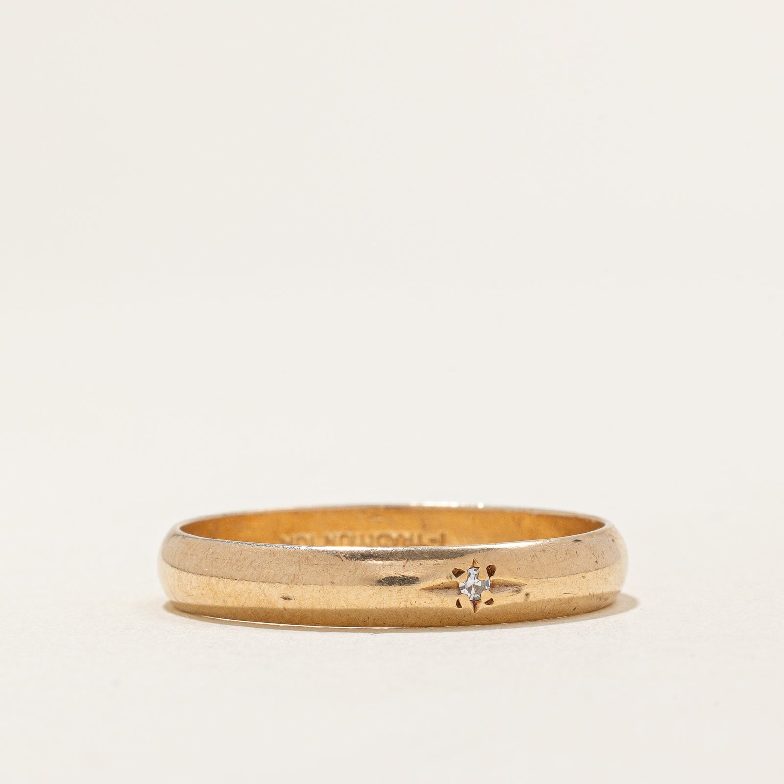 Bague avec diamant unique | 0,01 ct | Taille 12
