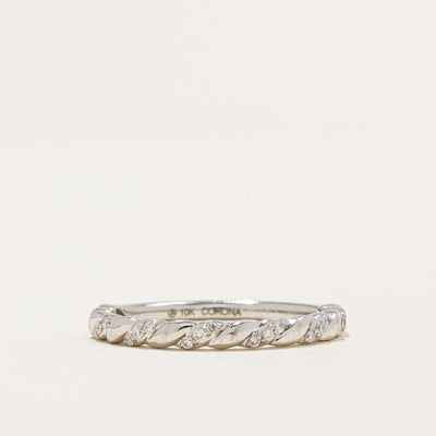 Semi Eternity Diamond Twisted Ring | 0.105ctw | SZ 6.75