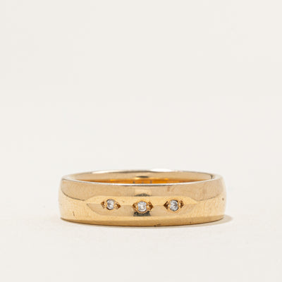 Three Stone Diamond Band | 0.015ctw | SZ 8.25