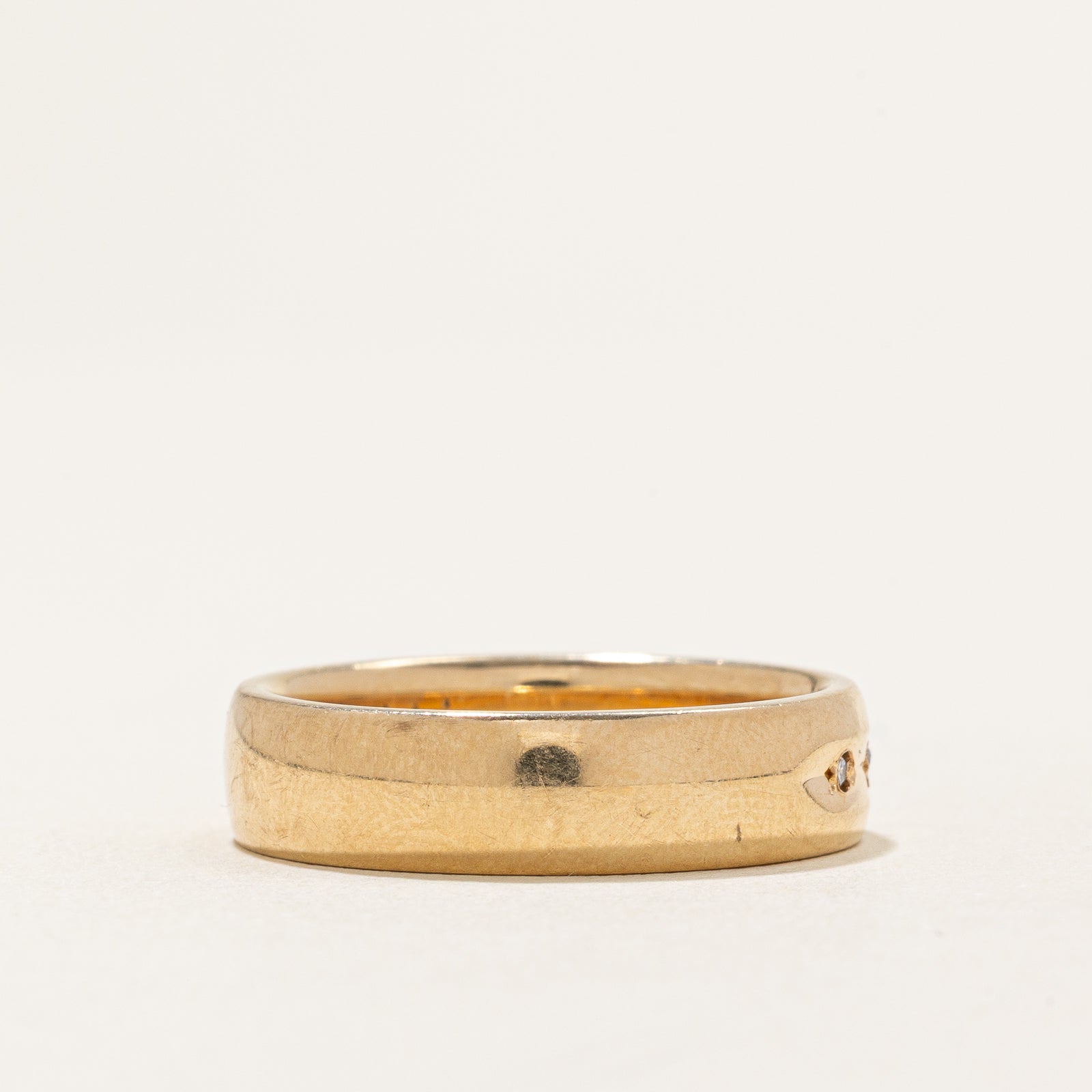 Three Stone Diamond Band | 0.015ctw | SZ 8.25
