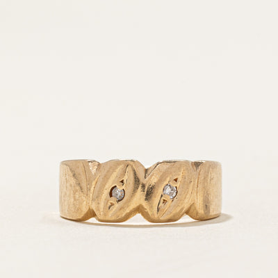 Two Stone Diamond Band | 0.006ctw | SZ 2.25
