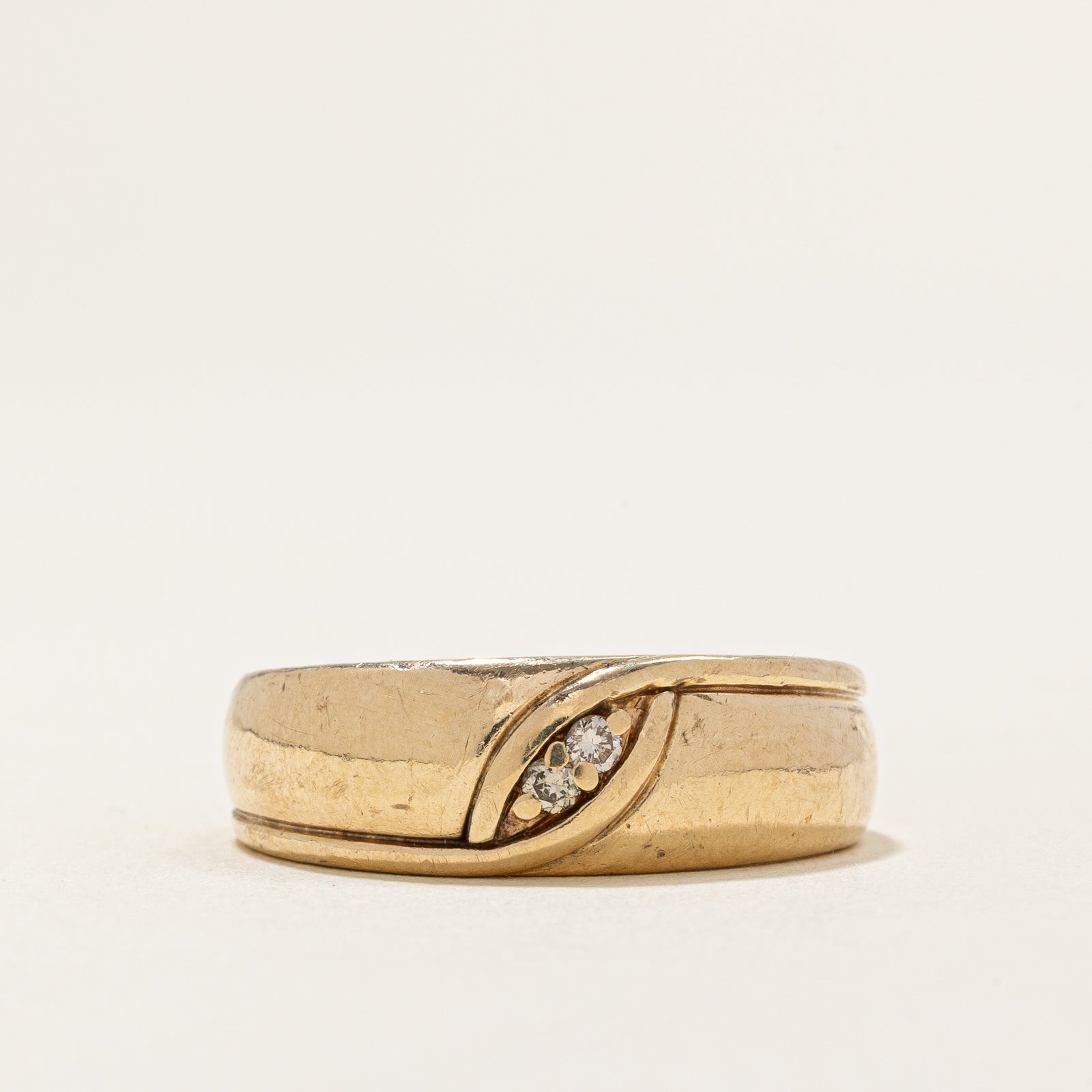 Two Stone Diamond Band | 0.04ctw | SZ 9.5