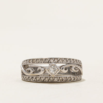 Diamond Scrollwork Band | 0.25ctw | SZ 6.5
