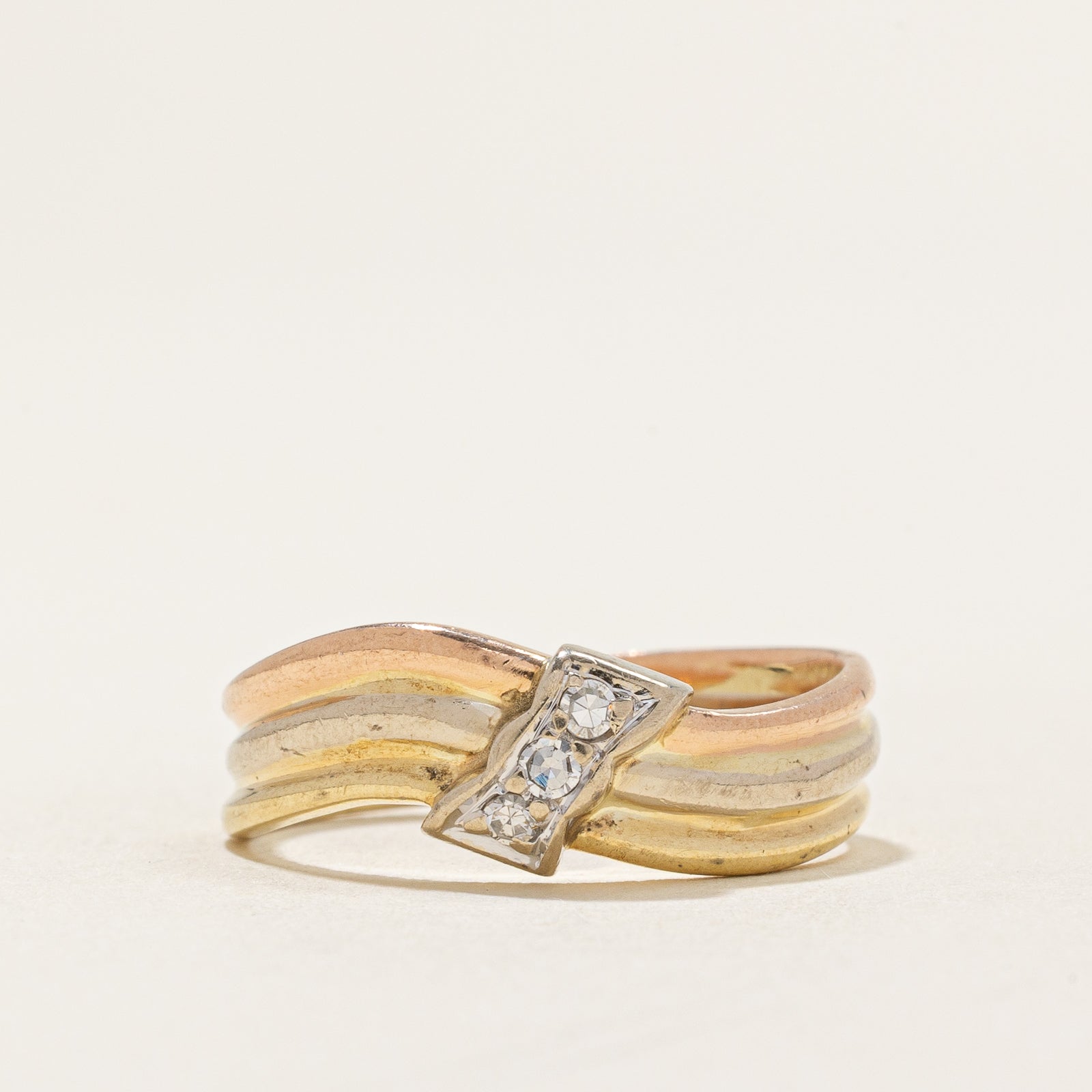 Three Stone Diamond Ring | 0.035ctw | SZ 7