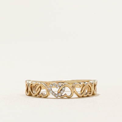 Diamond Heart Ring | 0.011ctw | SZ 7.5