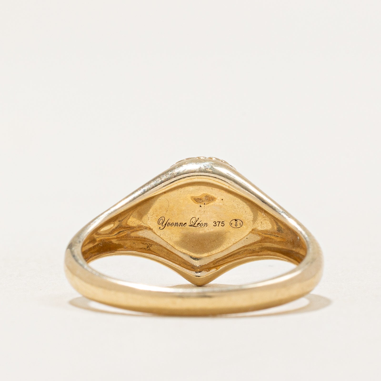 Bague en forme de larme avec diamant unique | 0,001 ct | Taille 5,25