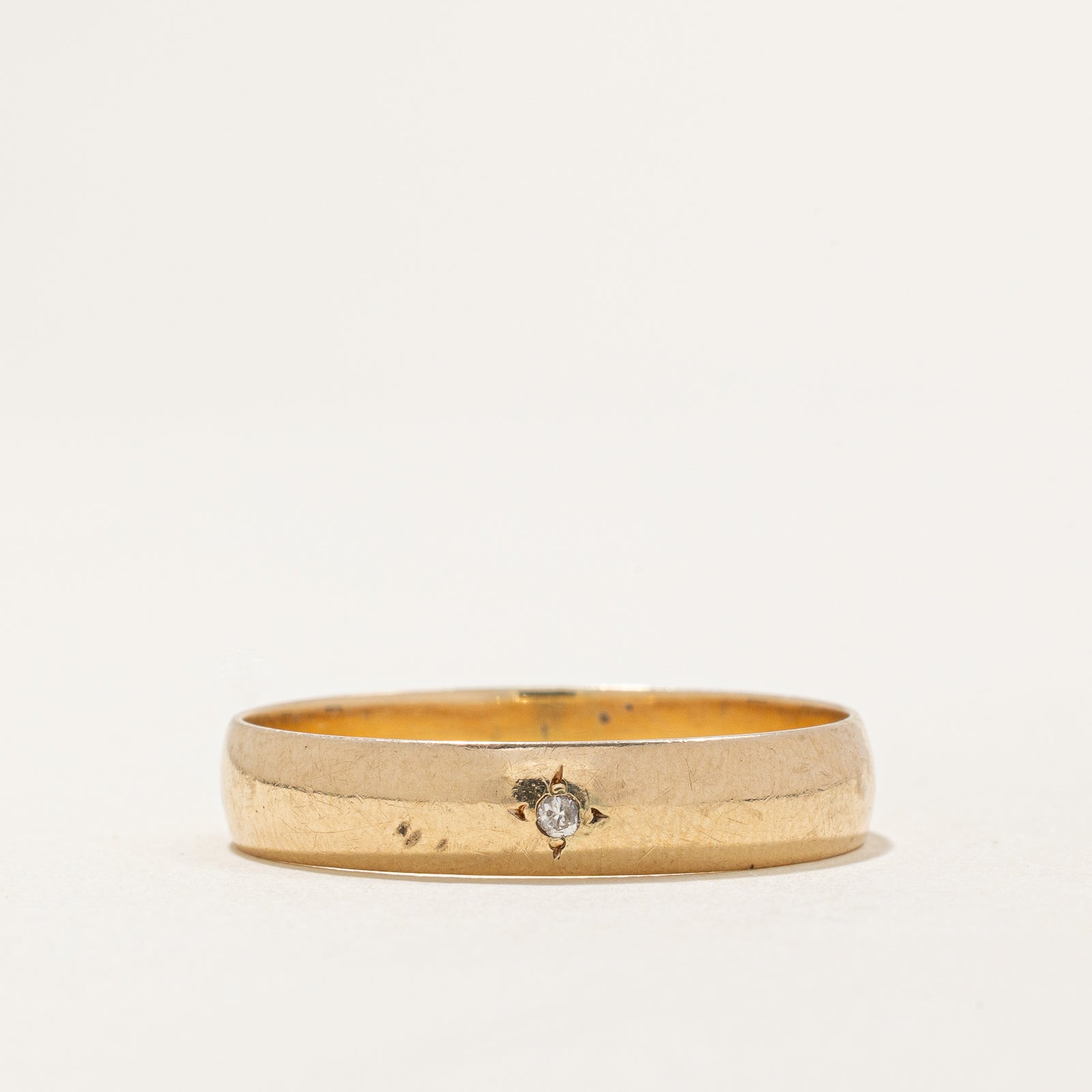 Single Stone Diamond Band | 0.018ct | SZ 14.75