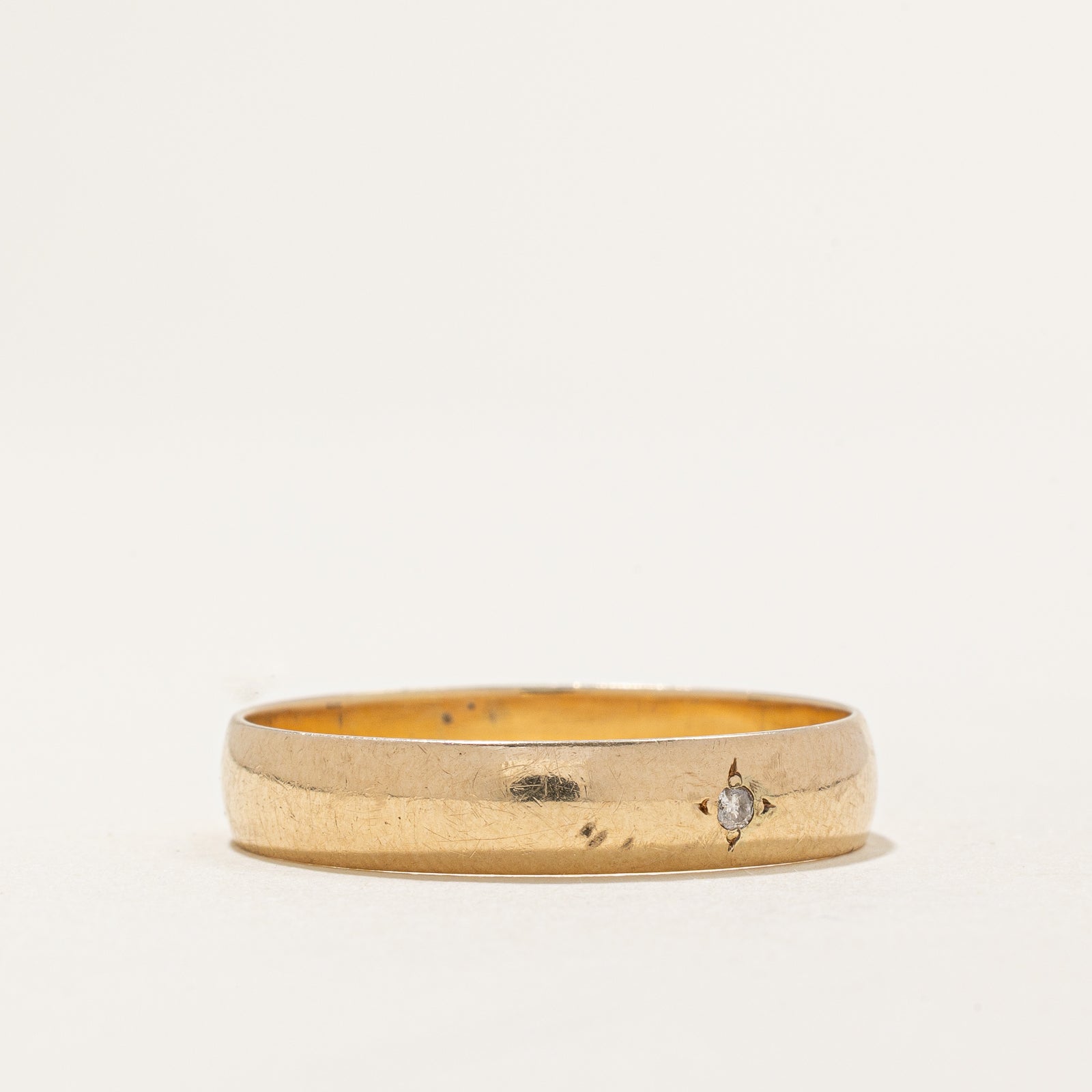 Single Stone Diamond Band | 0.018ct | SZ 14.75