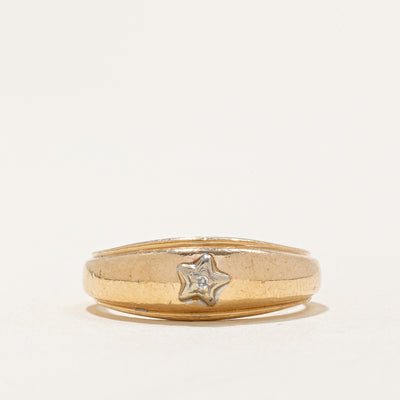 Single Stone Star Ring | 0.02ct | SZ 6.25