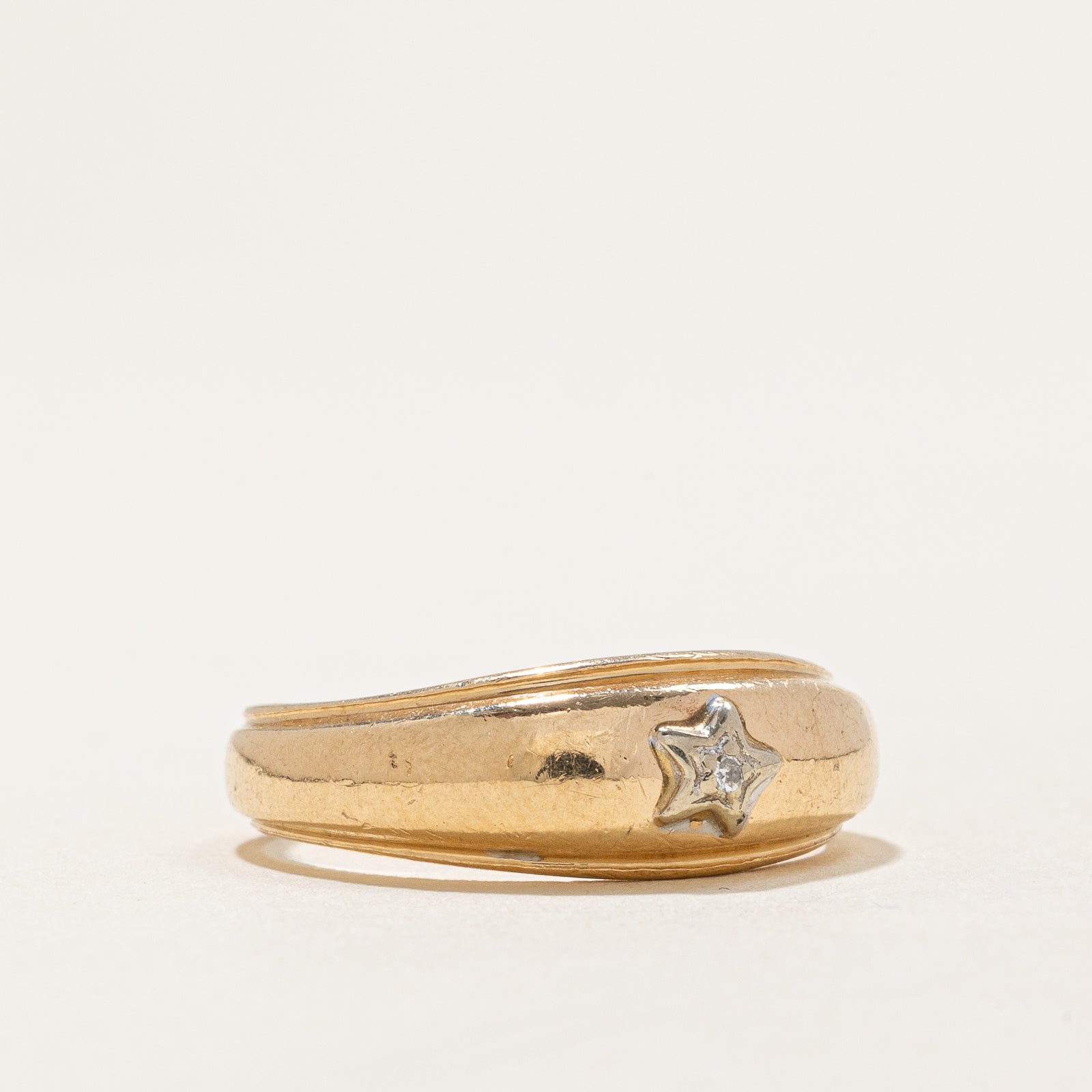 Single Stone Star Ring | 0.02ct | SZ 6.25