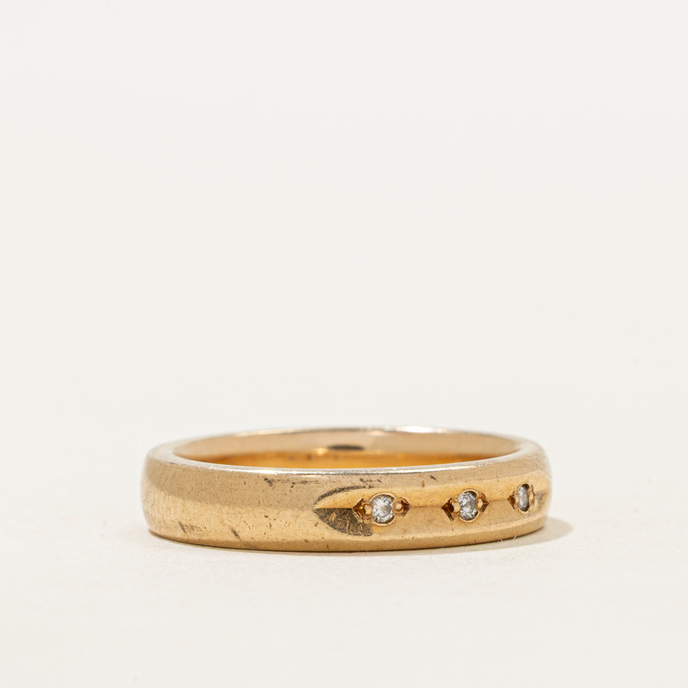 Three-Stone Diamond Band | 3.75mm | SZ 5.25