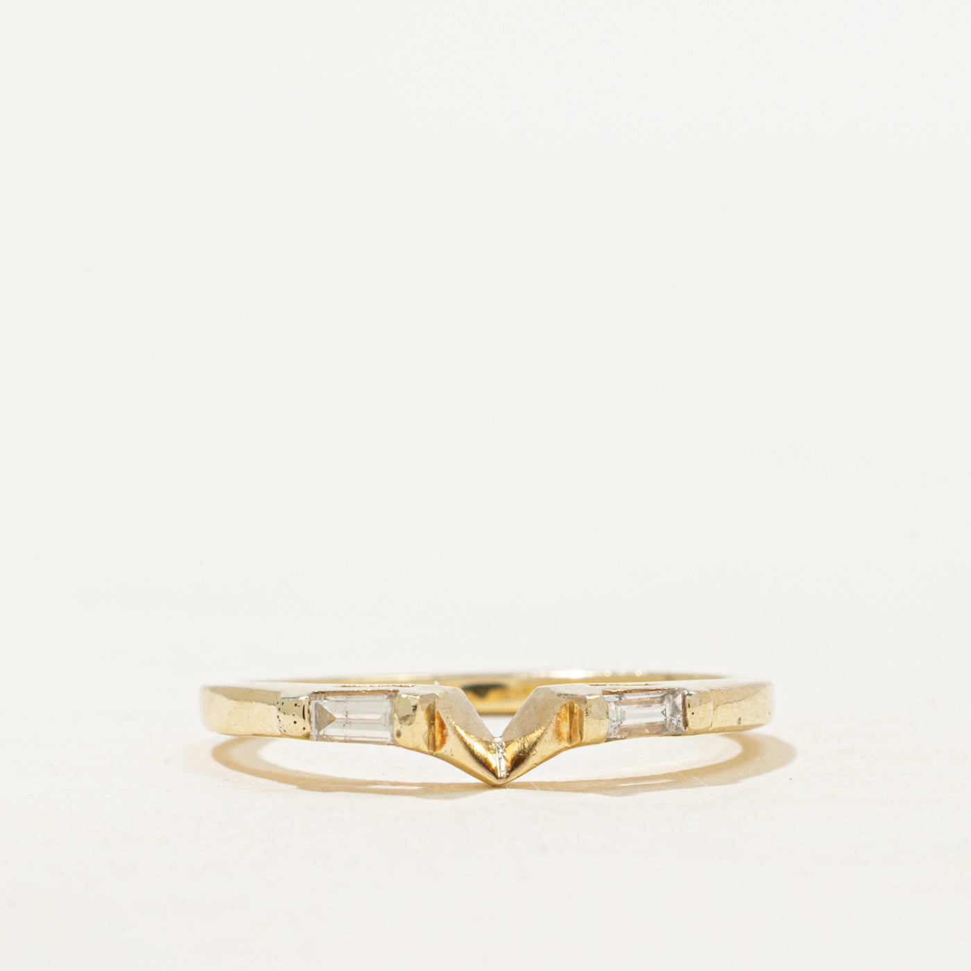 Baguette Cut Diamond Contour Ring | SZ 6.5