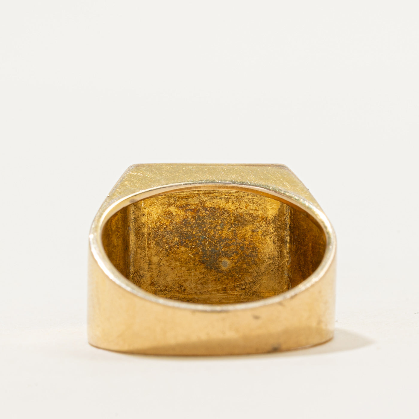 Diamond "L" Initial Chunky Signet Ring | SZ 7.75