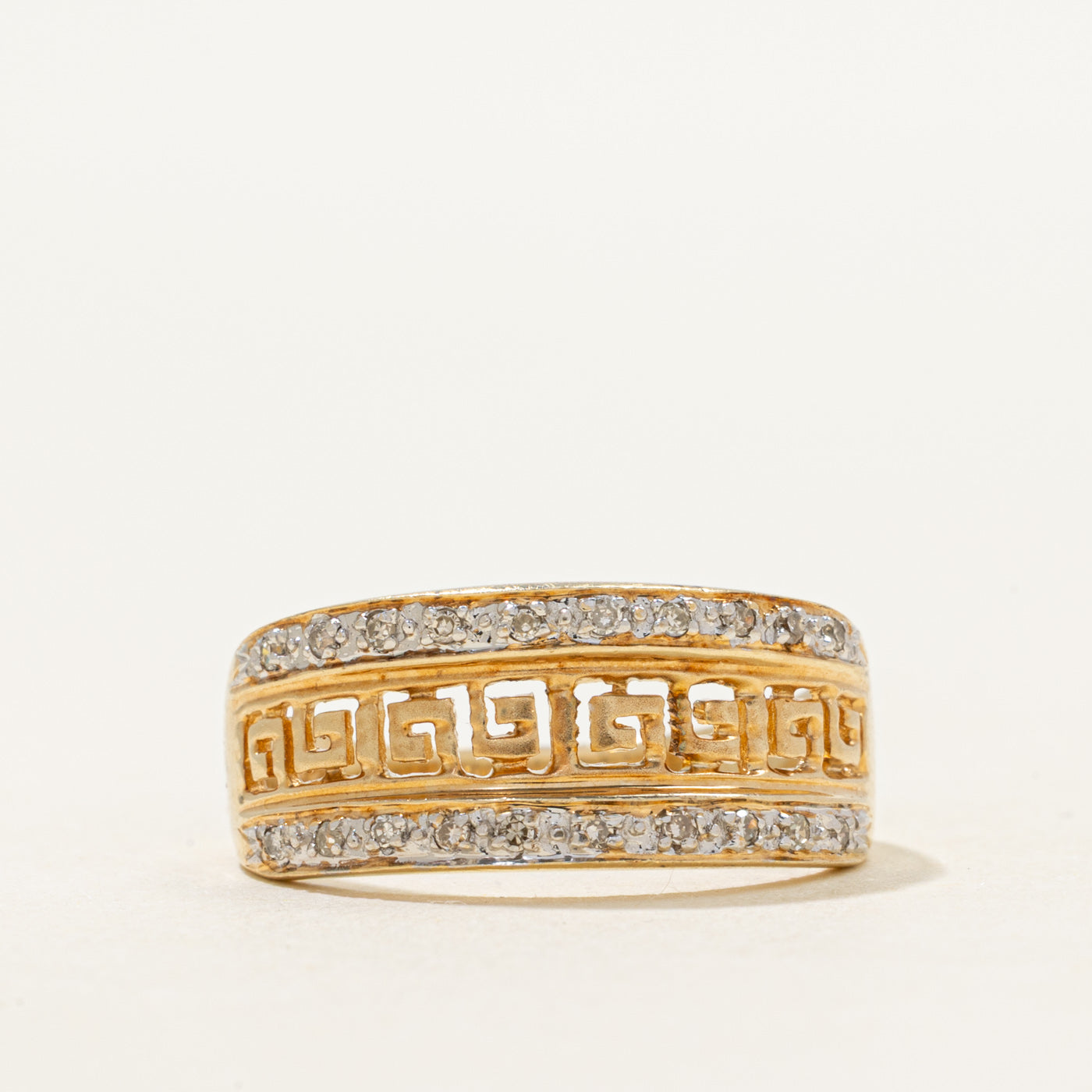Semi Eternity Diamond Scrollwork Ring | SZ 7