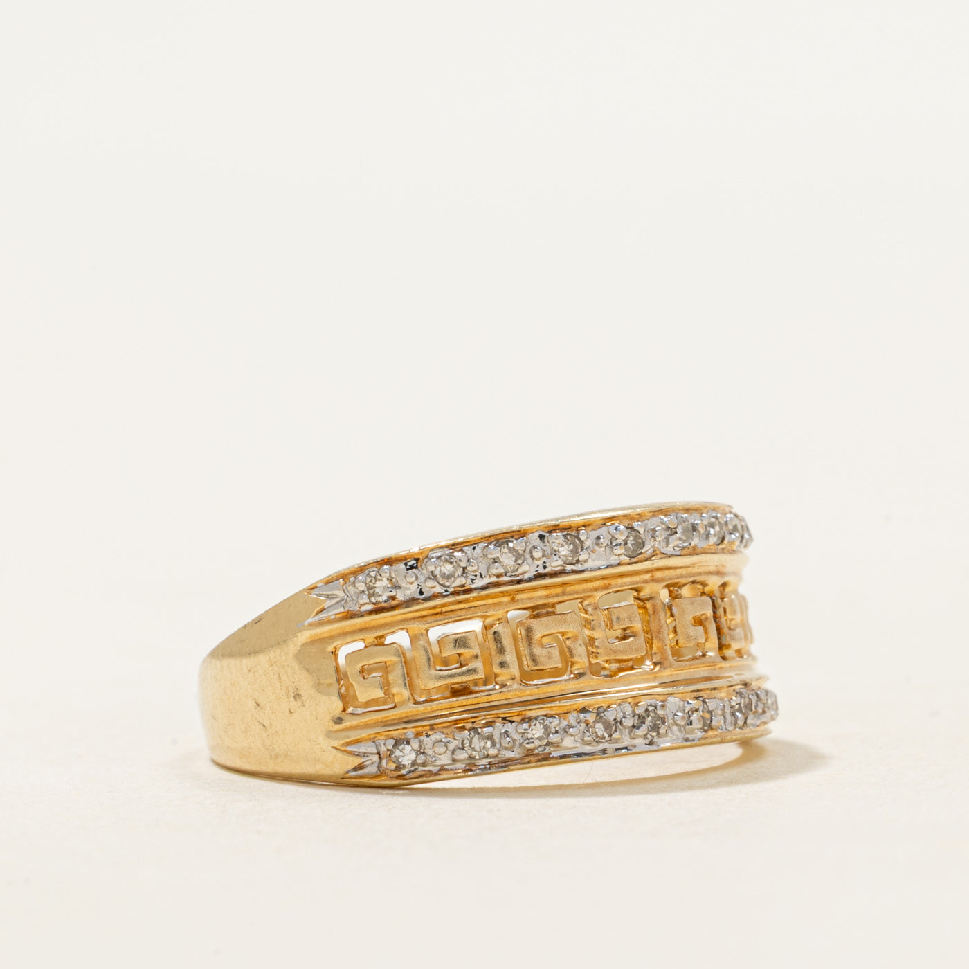 Semi Eternity Diamond Scrollwork Ring | SZ 7