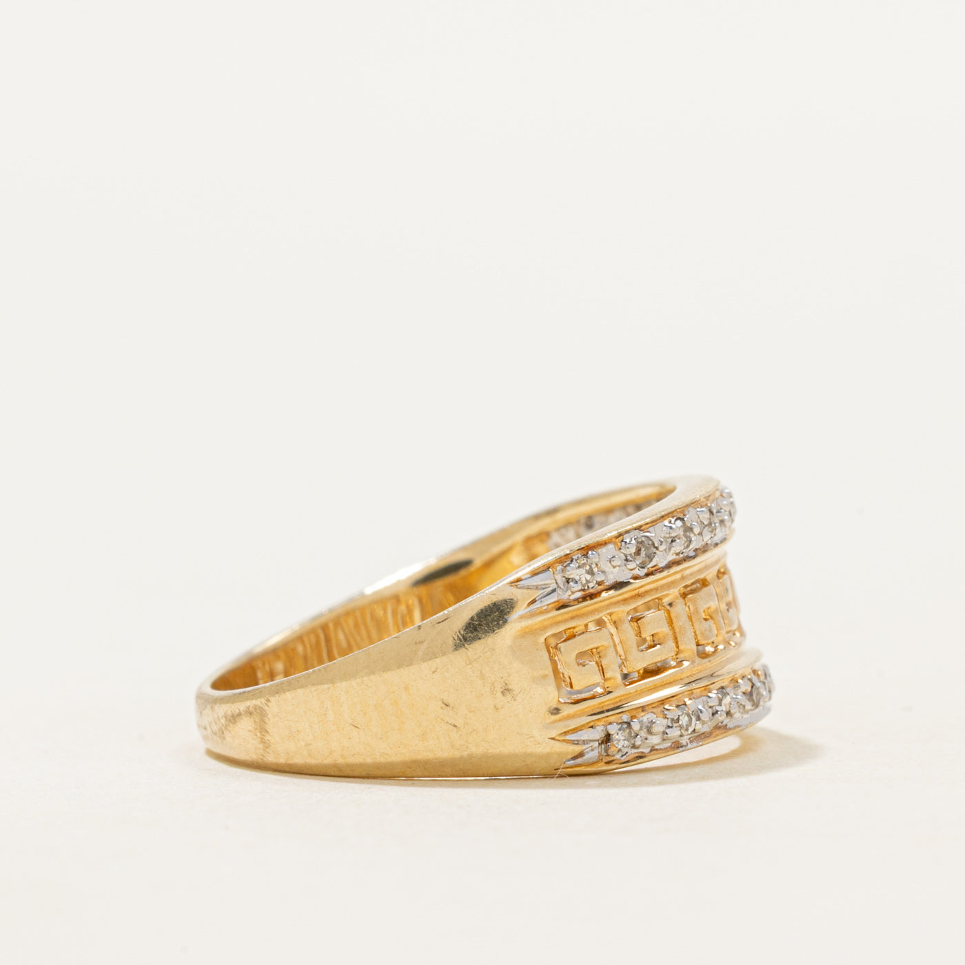 Semi Eternity Diamond Scrollwork Ring | SZ 7