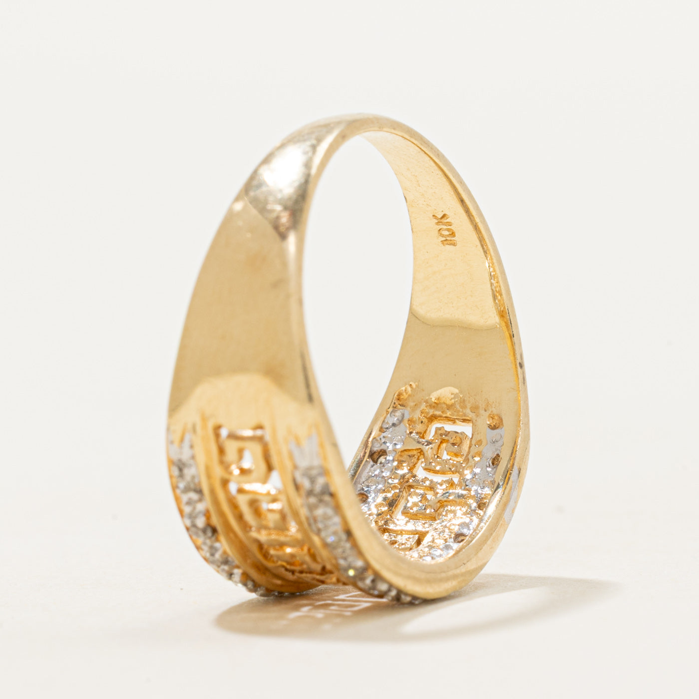 Semi Eternity Diamond Scrollwork Ring | SZ 7