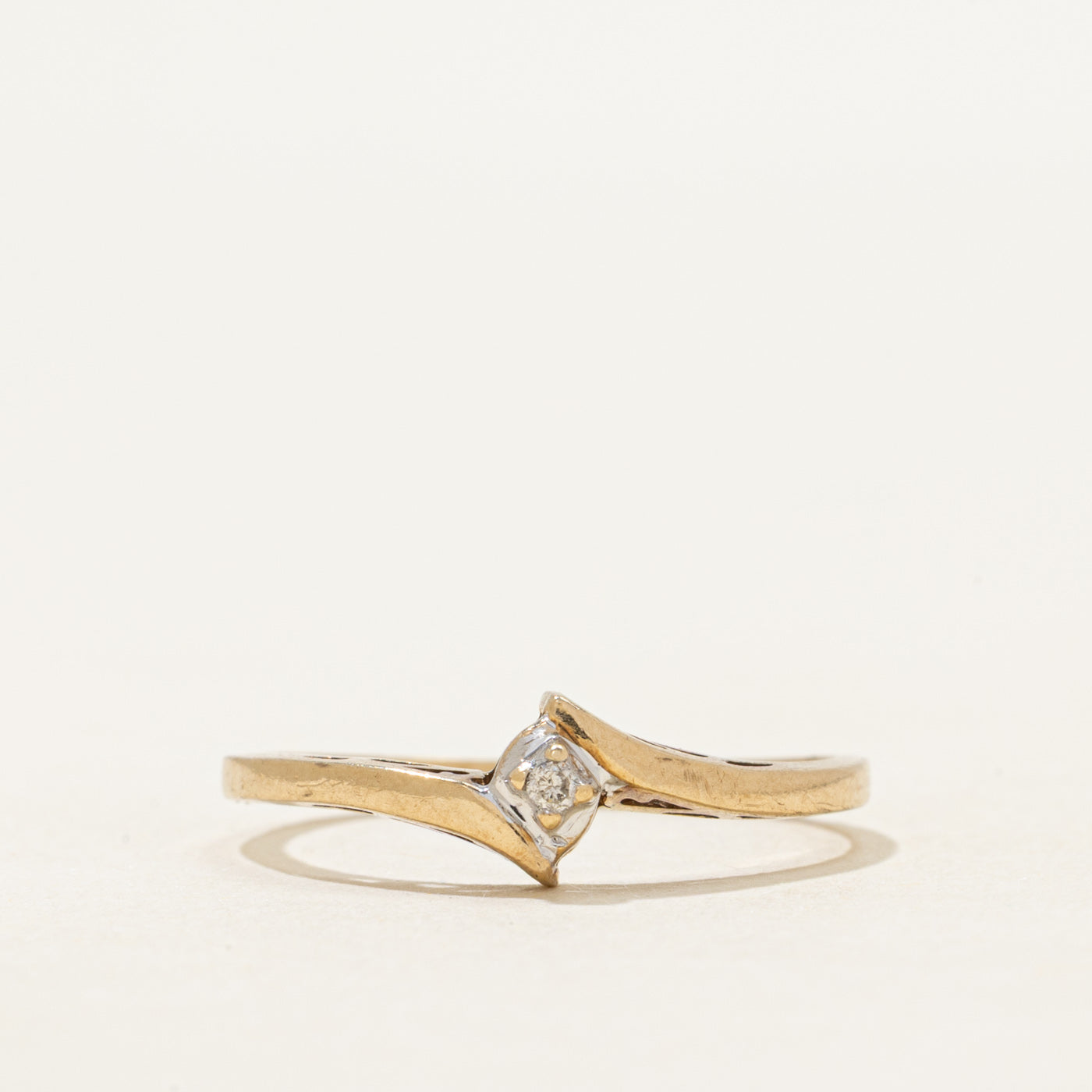 Diamond Petite Bypass Ring | SZ 7