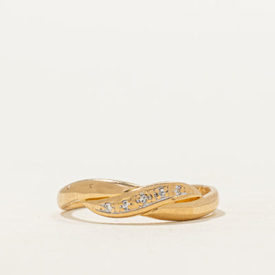 18k Diamond Twisted Ring | SZ 5.25